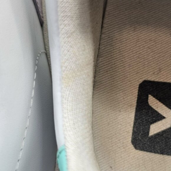 Veja Womens 7 V-12 LEATHER WHITE PARME TURQUOISE Sneakers - Picture 13 of 16